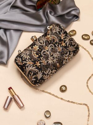 Zari embroidery clutch
