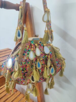 Multi mirror batua bag