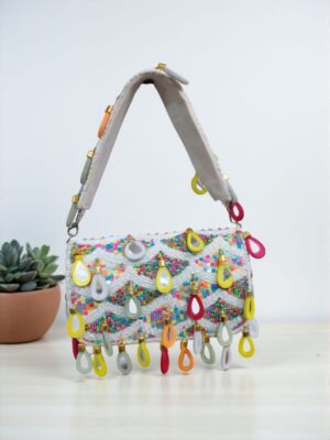 Mirror flap bag silver