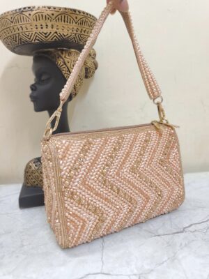 pearl elegance clutch rose gold