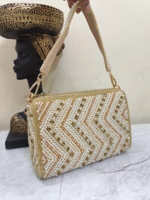 pearl elegance clutch light golden