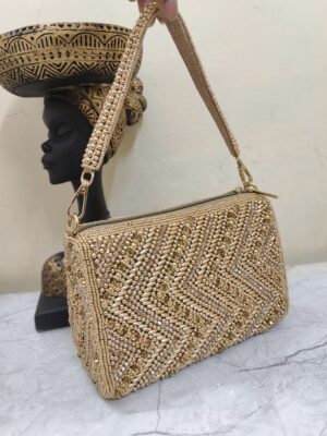 pearl elegance clutch dark golden