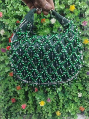 Fiza crystal clutch green